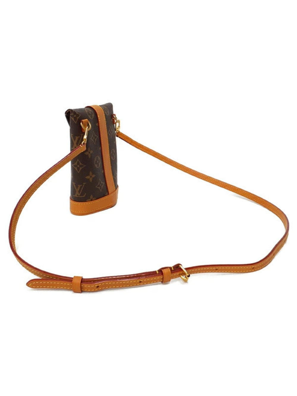 Louis Vuitton Bag Pouch Envelope Clutch Monogram Shoulder Brown